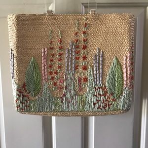 LuLu Guinness Straw Purse